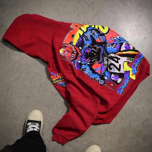 Dirt Studios Dallas supercross 1995 graphic Hoodie - Vintage Red